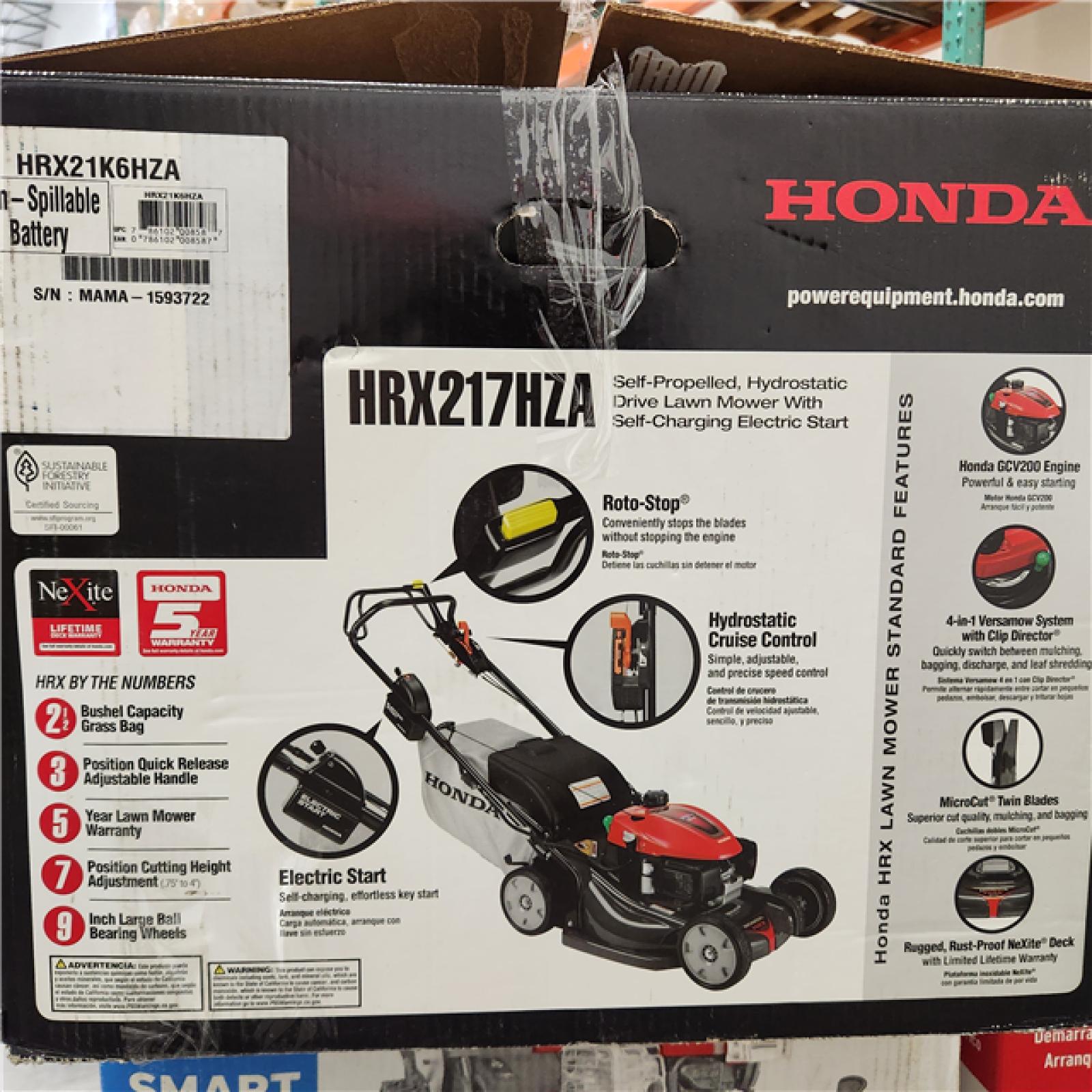 Honda hrx21k6hza clearance