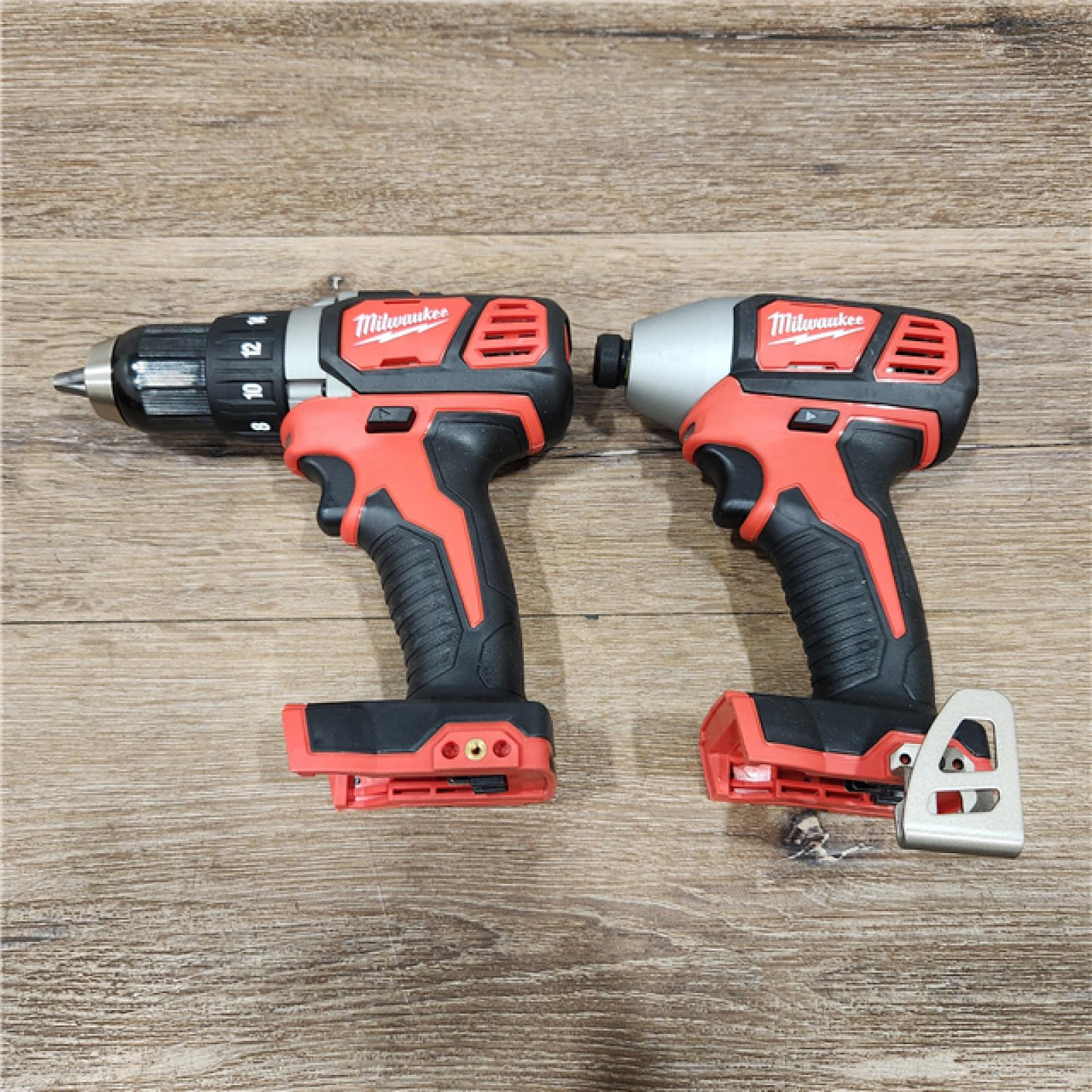 AS-IS Milwaukee M18 18V Cordless Brushed 2 Tool Drill/Driver and Impact Driver Kit