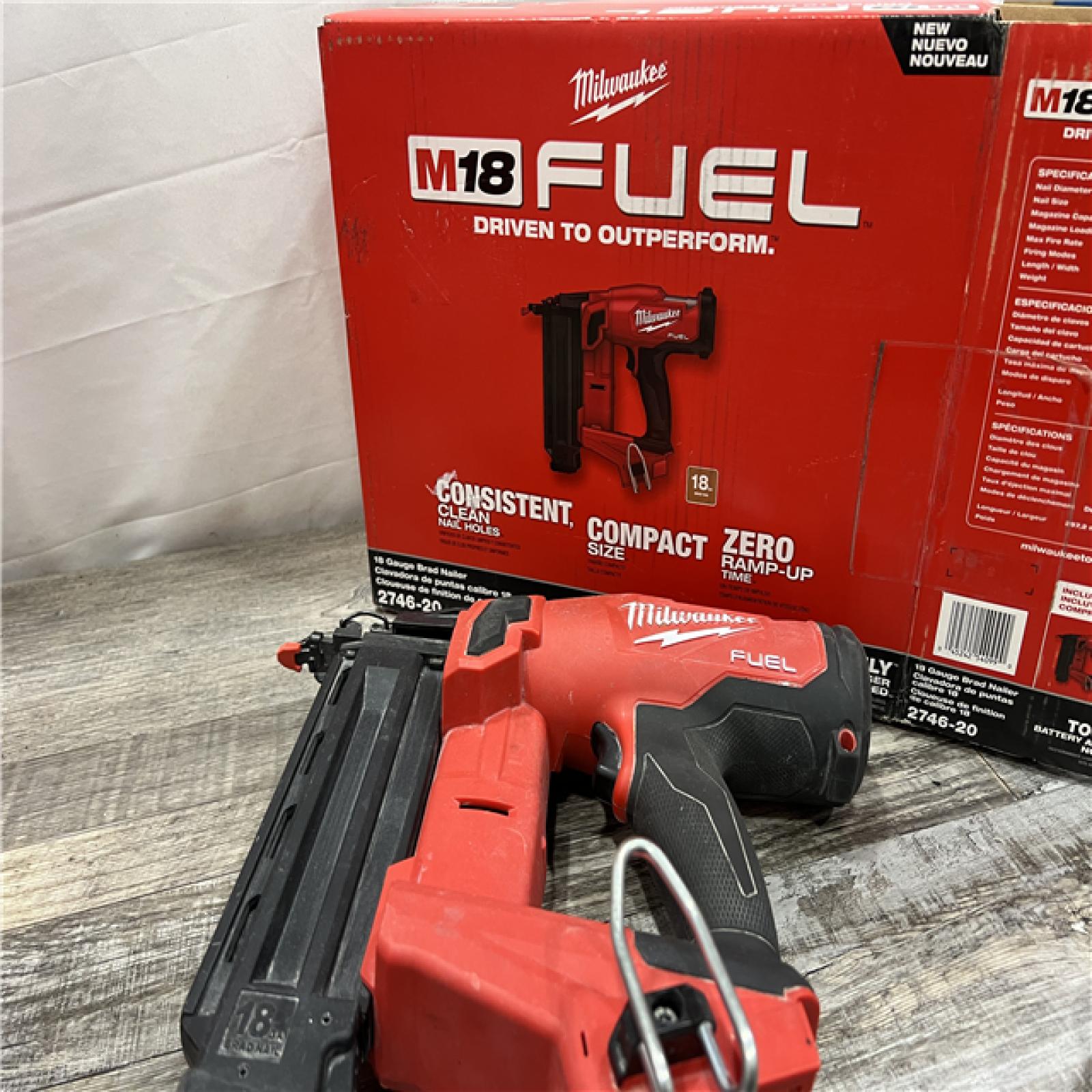 AS-IS Milwaukee M18 Fuel 18V Brushless 18-Gauge Brad Nailer 2746-20 (Bare Tool)