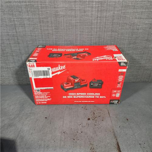 HOUSTON LOCATION - AS-IS M18 18V Lithium-Ion REDLITHIUM FORGE 8.0 Ah Battery Pack with M18 18V Dual Bay Simultaneous Super Charger