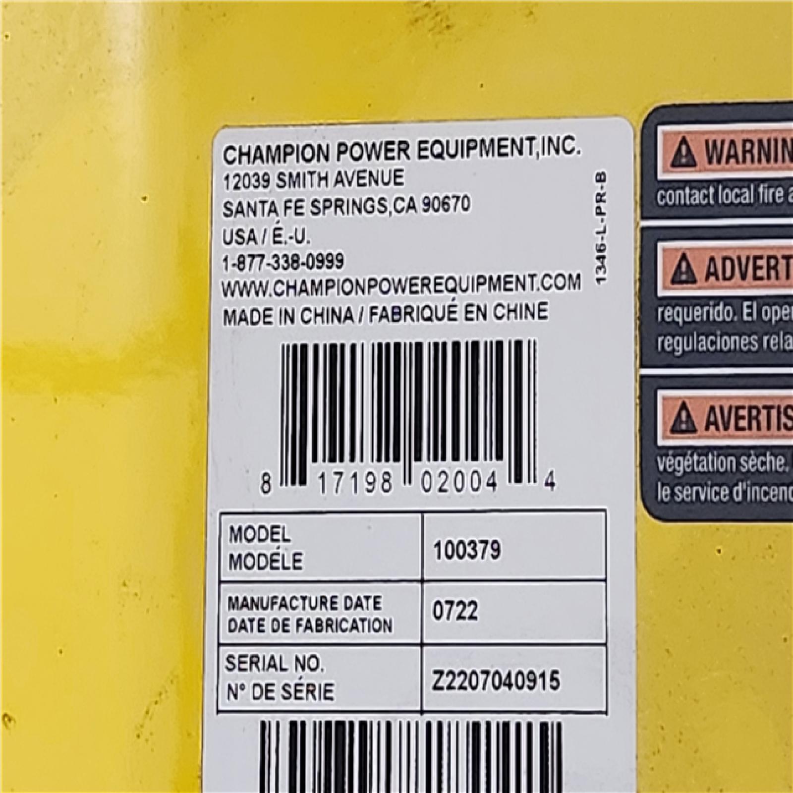 Phoenix Location NEW Champion Power Equipment 22 in. 212cc 4-Stroke Gas Garden Front Tine Tiller with Forward and Reverse