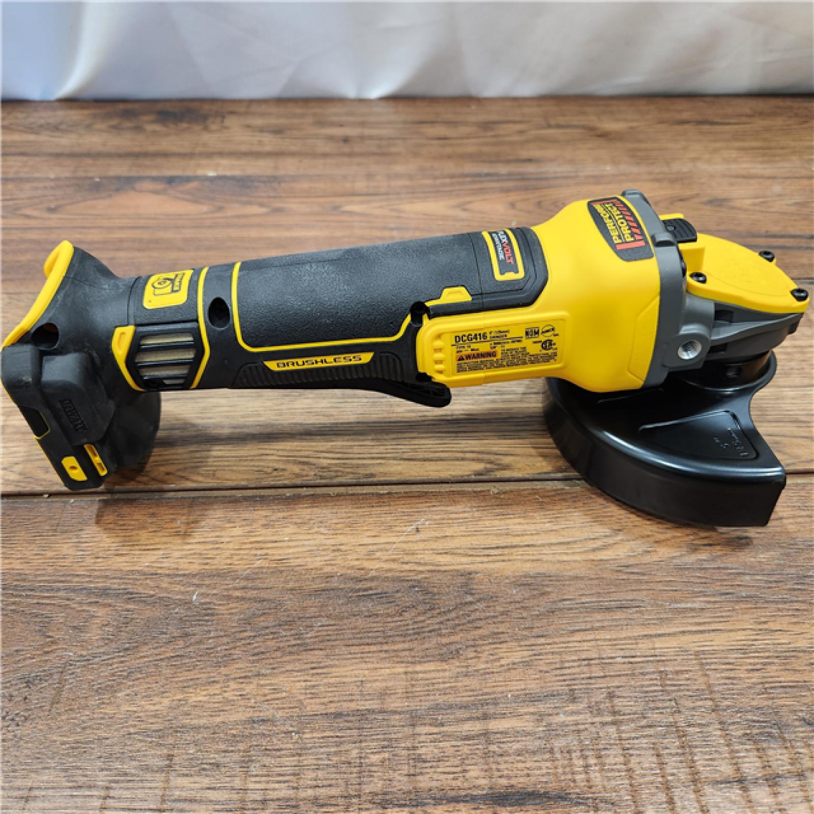 AS-IS 20V MAX Cordless Brushless 4.5 - 5 in. Paddle Switch Angle Grinder with FLEXVOLT ADVANTAGE (Tool Only)