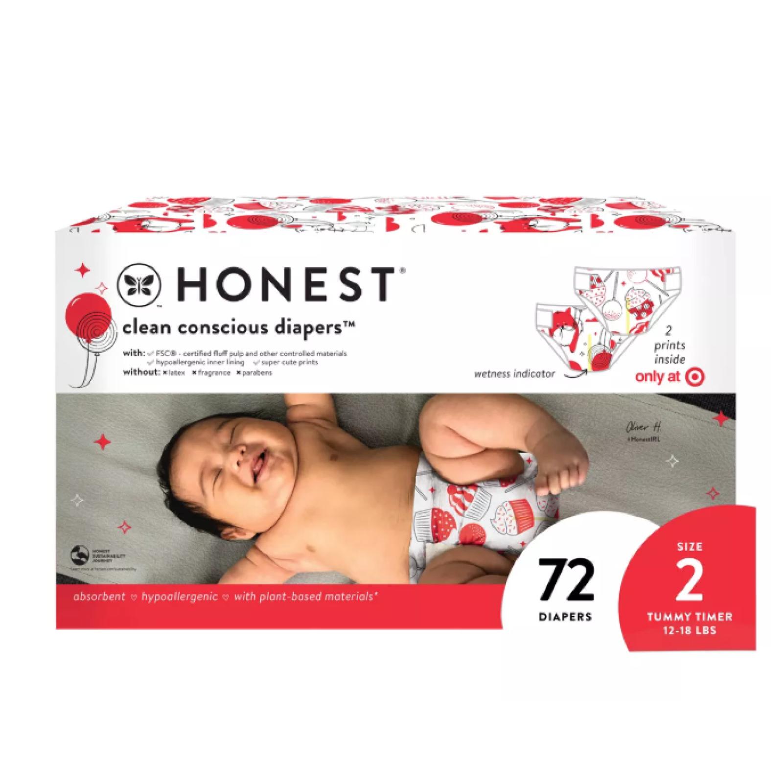 DALLAS LOCATION - The Honest Company Clean Conscious Disposable Diapers (#2) PALLET - (135 UNITS)