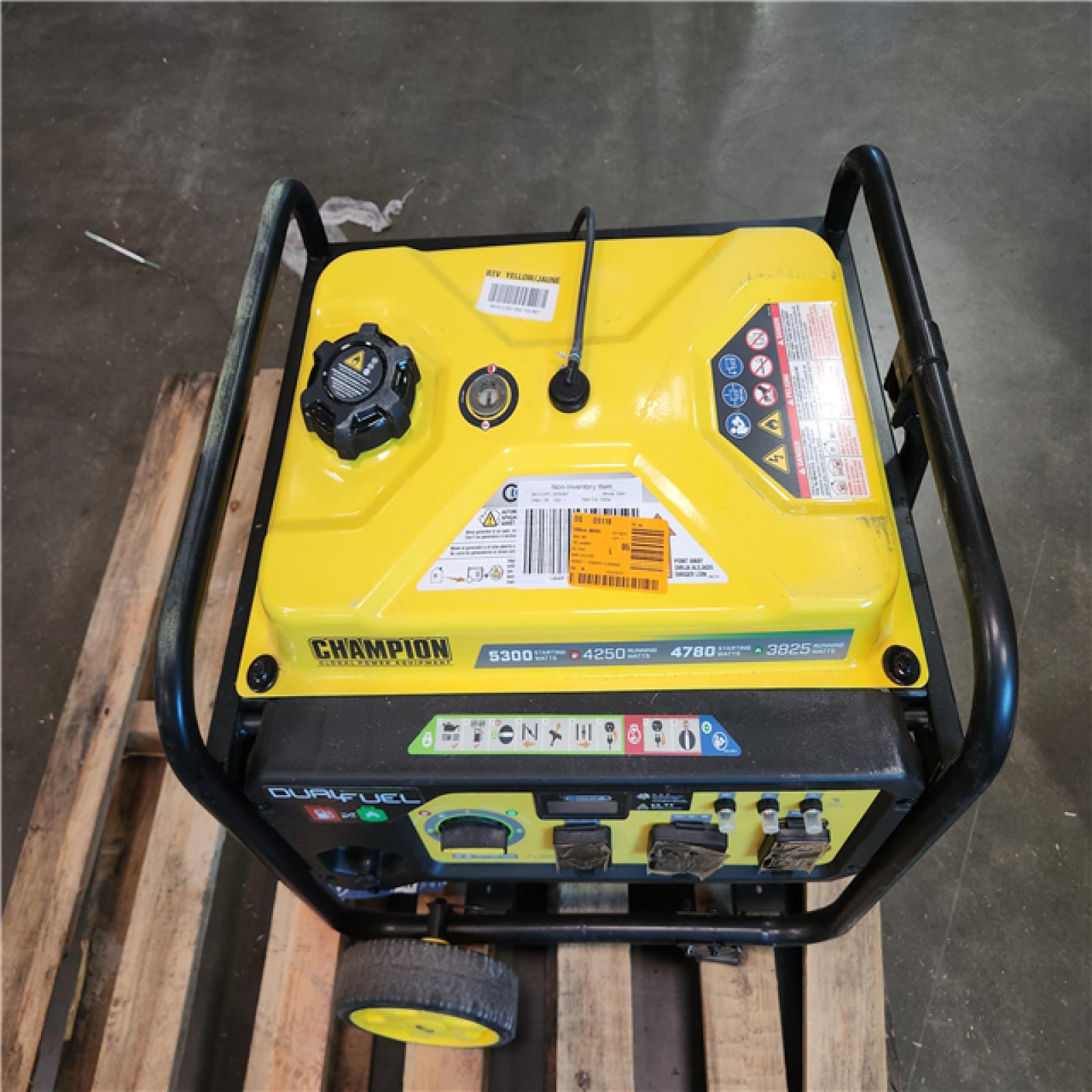 California AS-IS Champion Power Equipment 4250-Watt Recoil Start Duel Fuel Generator