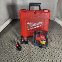 HOUSTON LOCATION - AS-IS 100 Ft. REDLITHIUM Lithium-Ion USB Green Rechargeable Cross Line Laser Level with Charger