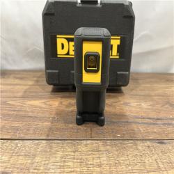 AS IS DEWALT 120 Ft. Green Self-Leveling 3-Spot Laser Level with (2) AA Batteries & Case