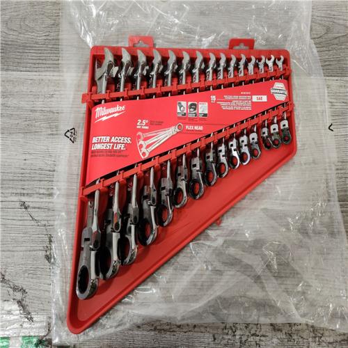 Phoenix Location NEW Milwaukee 144-Position Flex-Head Ratcheting Combination Wrench Set SAE (15-Piece)