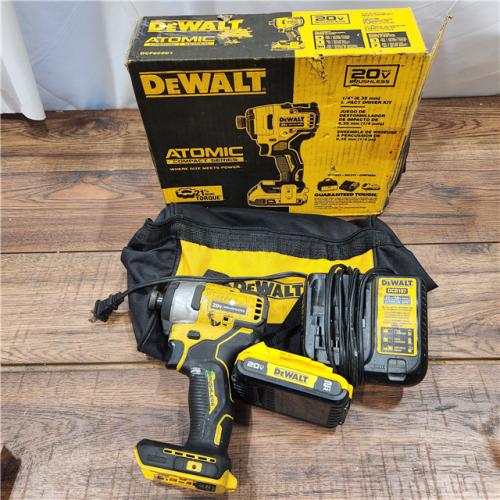 AS-IS DEWALT ATOMIC 20V MAX* Brushless Cordless Compact 1/4 in. Impact Driver Kit