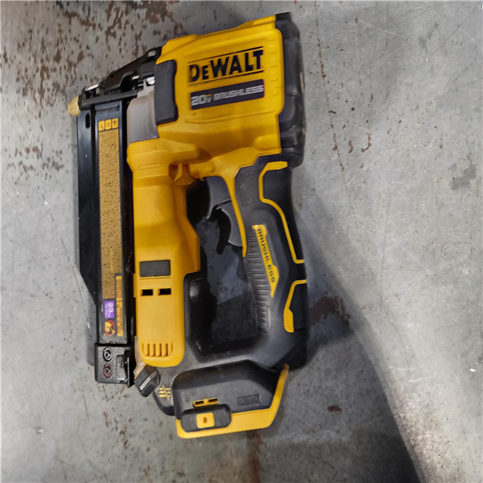 HOUSTON LOCATION - AS-IS DEWALT ATOMIC 20V MAX Lithium Ion Cordless 23 Gauge Pin Nailer Kit with 2.0Ah Battery and Charger