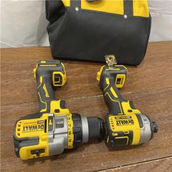 AS-ISDEWALT 20V MAX Cordless Brushless Hammer Drill/Driver 2 Tool Combo Kit with FLEXVOLT ADVANTAGE