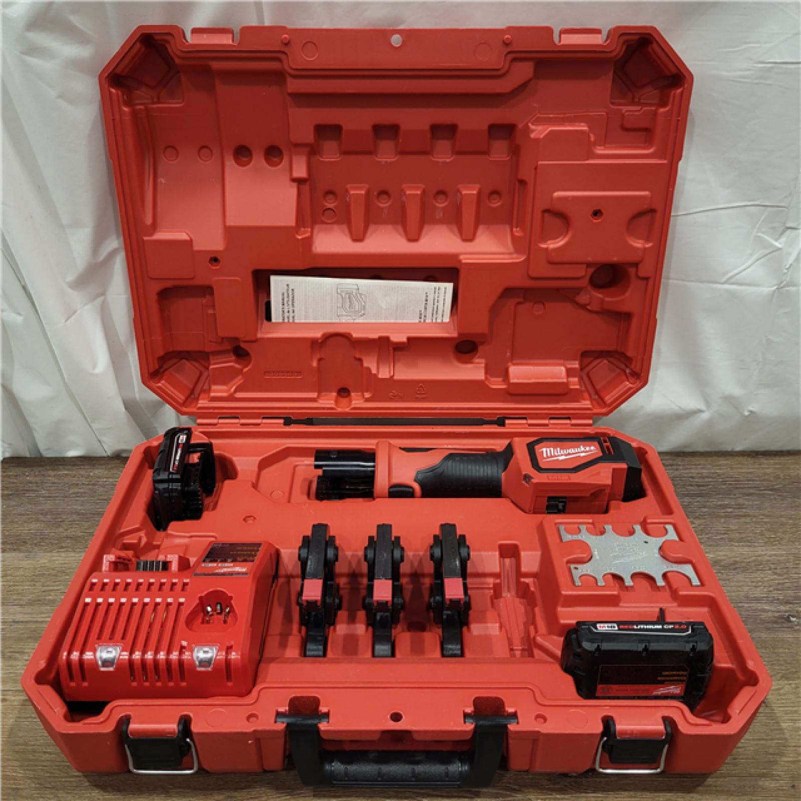 AS-IS Milwaukee-2674-22C M18 Short Throw Press Tool Kit W/ PEX Crimp Jaws