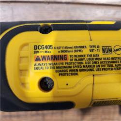 AS-IS DeWalt 20V MAX XR Cordless Brushless 4.5 in. Slide Switch Small Angle Grinder with Kickback Brake (Tool Only)