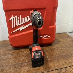 AS-ISMilwaukee 2904-22 Hammer Drill Driver Kit with Batteries  Charger & Tool Case  Red