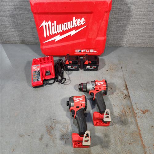 HOUSTON LOCATION - AS-IS Milwaukee M18 FUEL 18V Lithium-Ion Brushless Cordless Hammer Drill and Impact Driver Combo Kit (2-Tool) with 2 Batteries