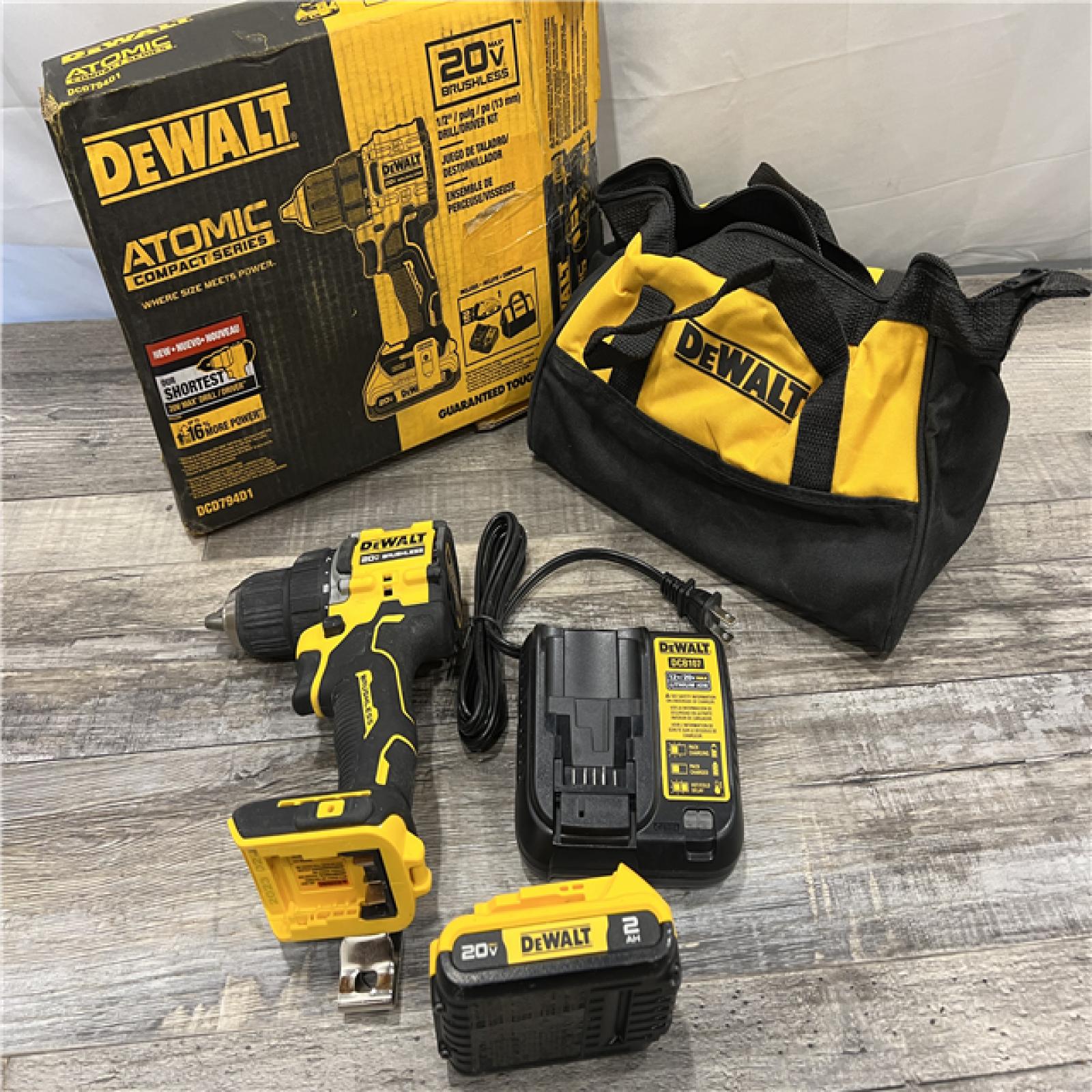 AS-IS DeWalt ATOMIC COMPACT SERIESâ„¢ 20V MAX* Brushless Cordless 1/2 in. Drill/Driver