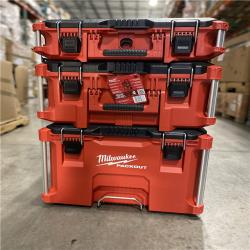 DALLAS LOCATION - Milwaukee PACKOUT 22 in. Rolling Tool Box, 22 in. Large Tool Box and 22 in. Medium Tool Box ProSystem LP Handle