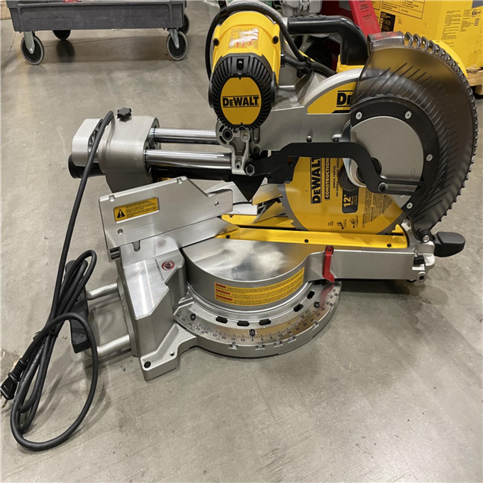 AS-IS DeWalt 15 Amps 12 in. Corded Dual-Bevel Sliding Compound Miter Saw