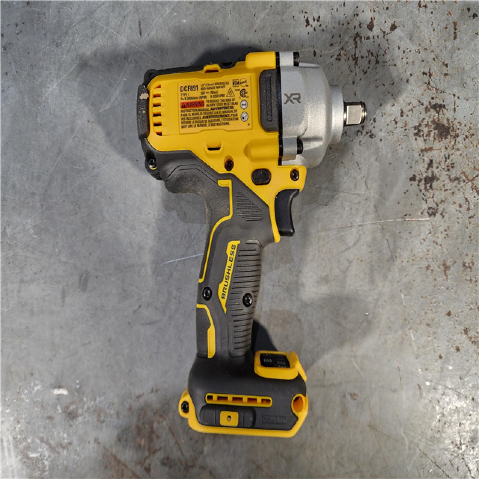 HOUSTON LOCATION - AS-IS DEWALT 20-Volt MAX XR Cordless 1/2 in. Impact Wrench (Tool-Only) (DCF891B)