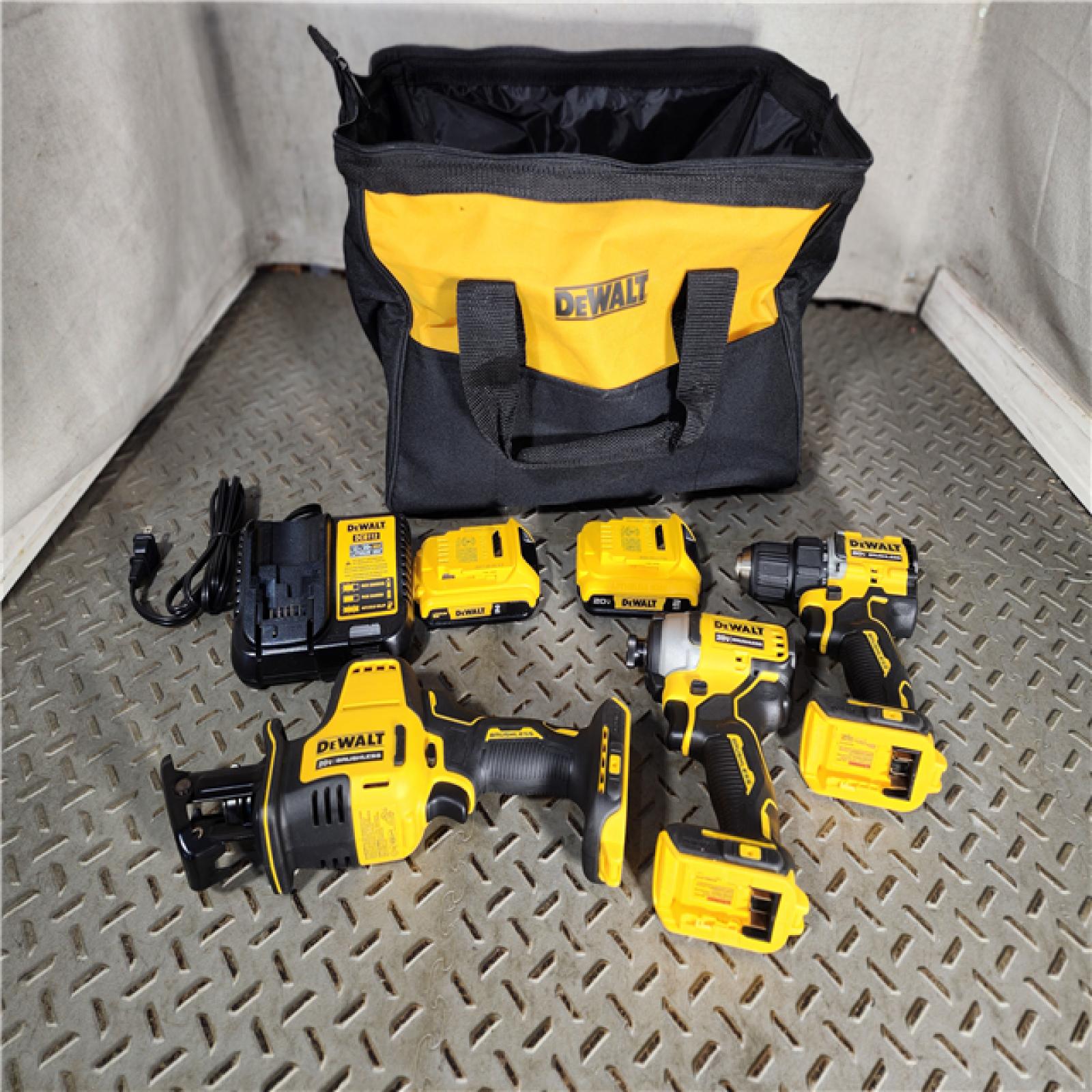 HOUSTON LOCATION - AS-IS (APPEARS LIKE NEW) DEWALT 3 TOOL COMBO KIT (2) 2.0AH BATTERY & CHARGER