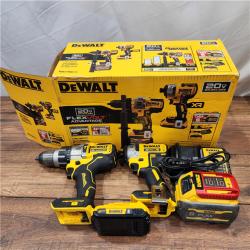 AS-IS 20V MAX Cordless Brushless Hammer Drill/Driver 2 Tool Combo Kit with FLEXVOLT ADVANTAGE