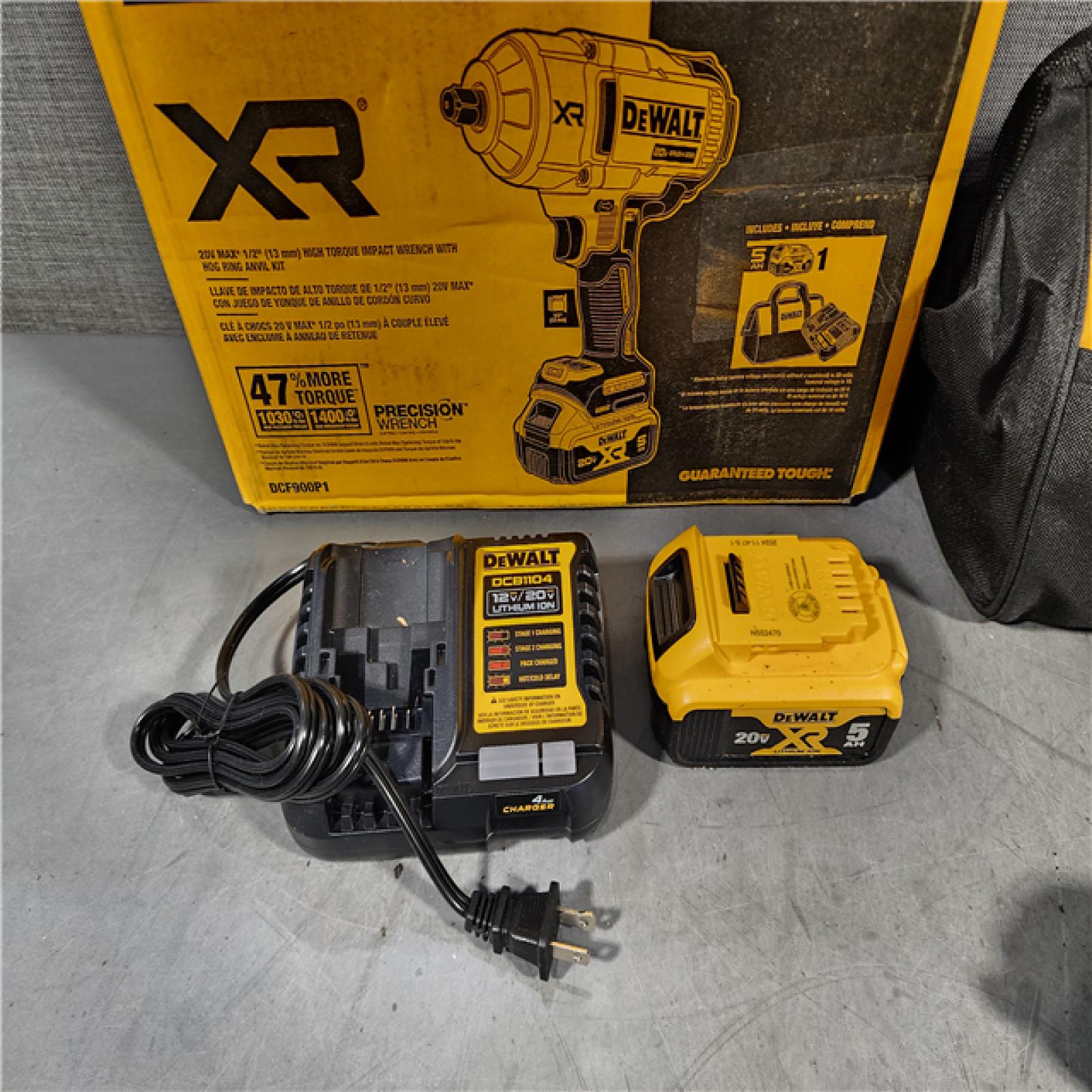 HOUSTON LOCATION - AS-IS DEWALT 20V MAX* XR 1/2  High Torque Impact Wrench with Hog Ring Anvil