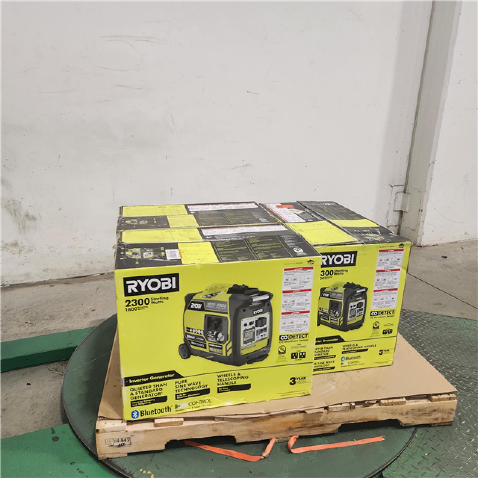 Dallas Location - As-Is RYOBI 2,300-Watt Bluetooth Inverter Generator (Lot Of 3)