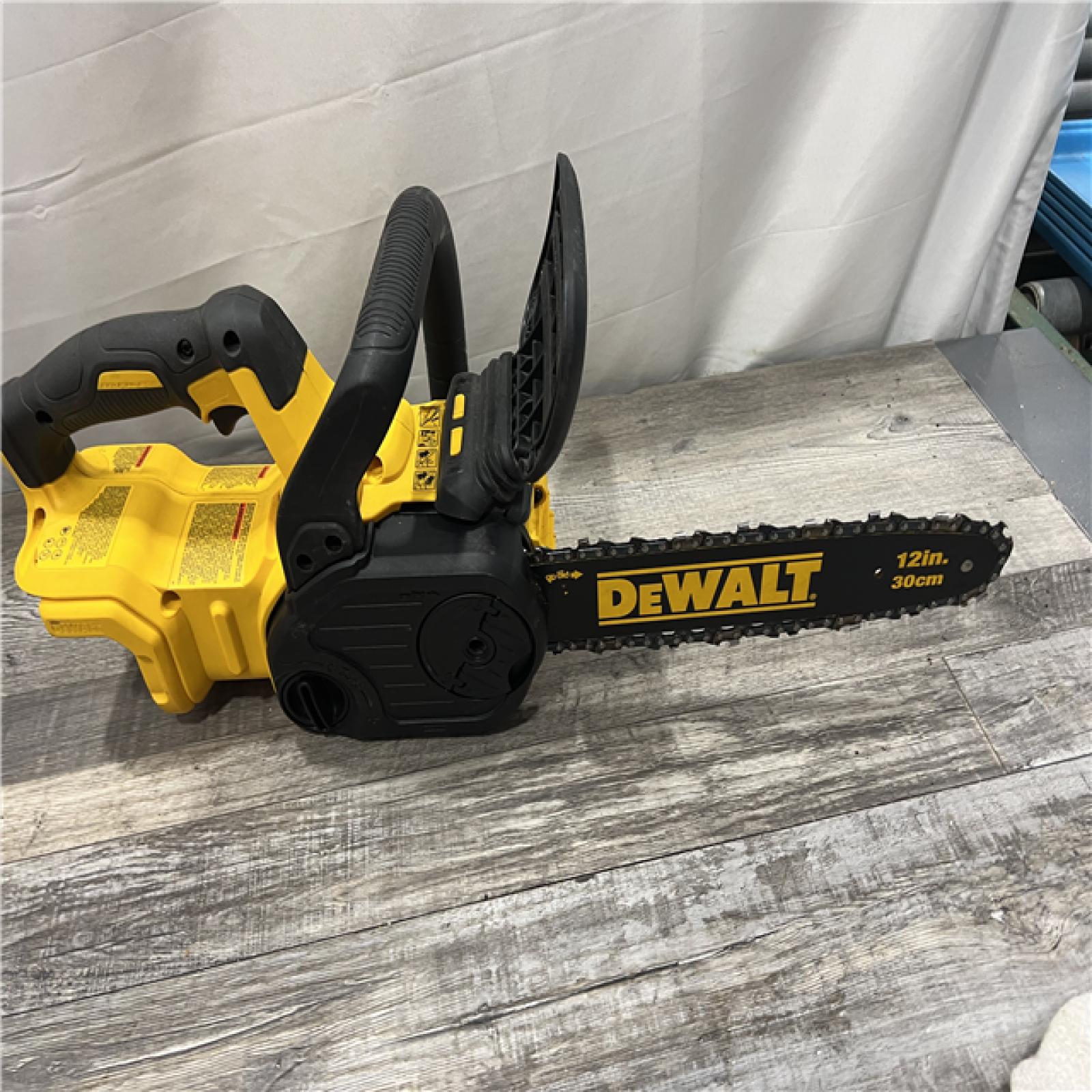 AS-IS DEWALT 20V MAX 12in. Brushless Cordless Battery Powered Chainsaw (Tool Only)