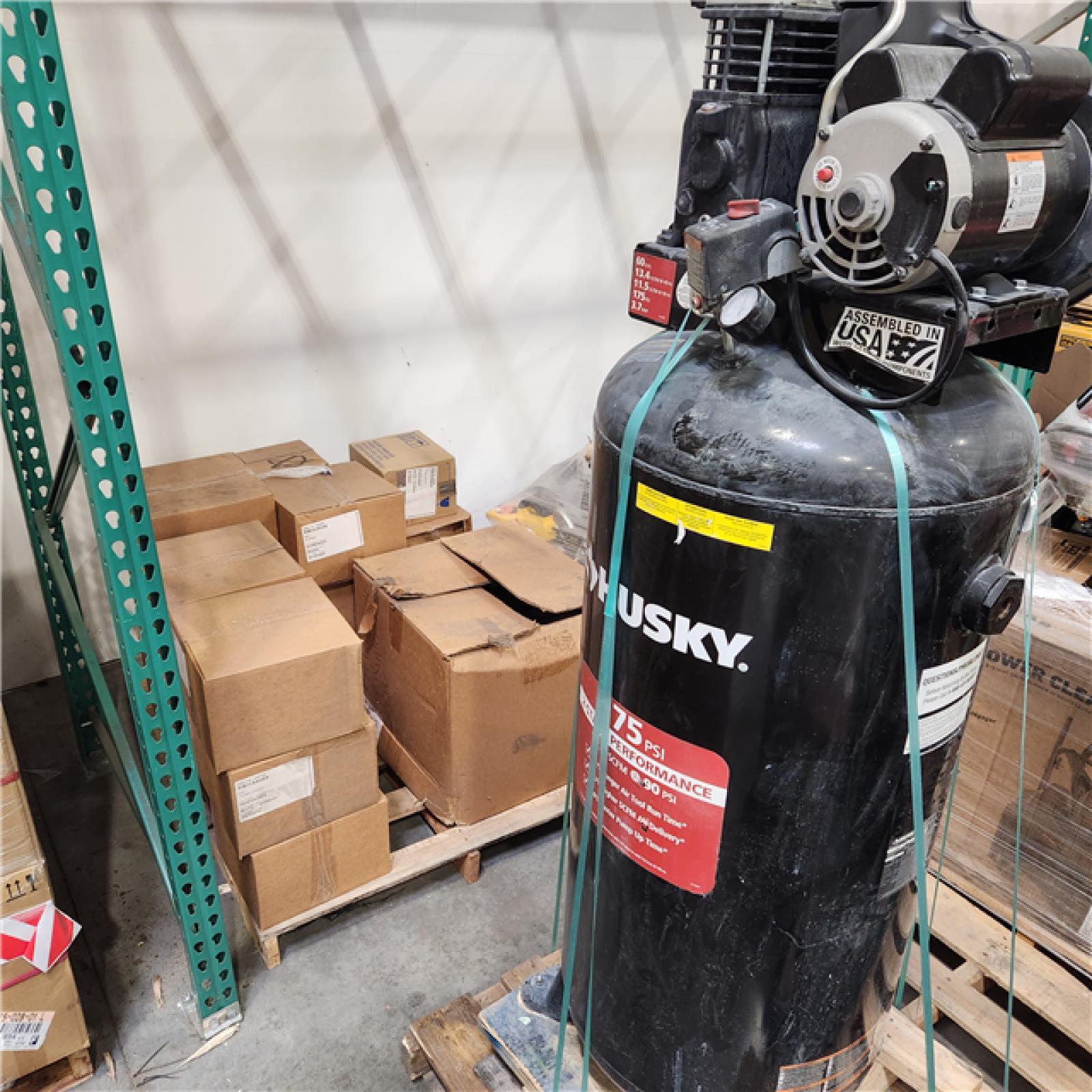 Dallas Location - As-Is Husky C603H Stationary Electric Air Compressor