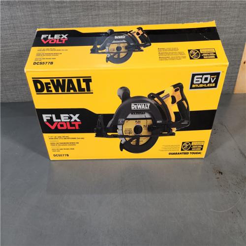 HOUSTON LOCATION - AS-IS (APPEARS LIKE NEW) DEWALT FLEXVOLT 60V MAX Cordless Brushless 7-1/4 in. Wormdrive Style Circular Saw (Tool Only)