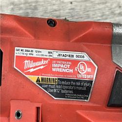 AS-IS MILWAUKEE M12 FUEL 12V Lithium-Ion Brushless Cordless Stubby 3/8 in. Impact Wrench (Tool-Only)