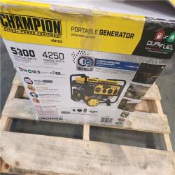 California AS-IS Champion Power Equipment 4250-Watt Recoil Start Duel Fuel Generator