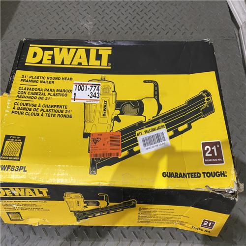 Houston location AS-IS DEWALT 21 Pneumatic Collated Framing Nailer