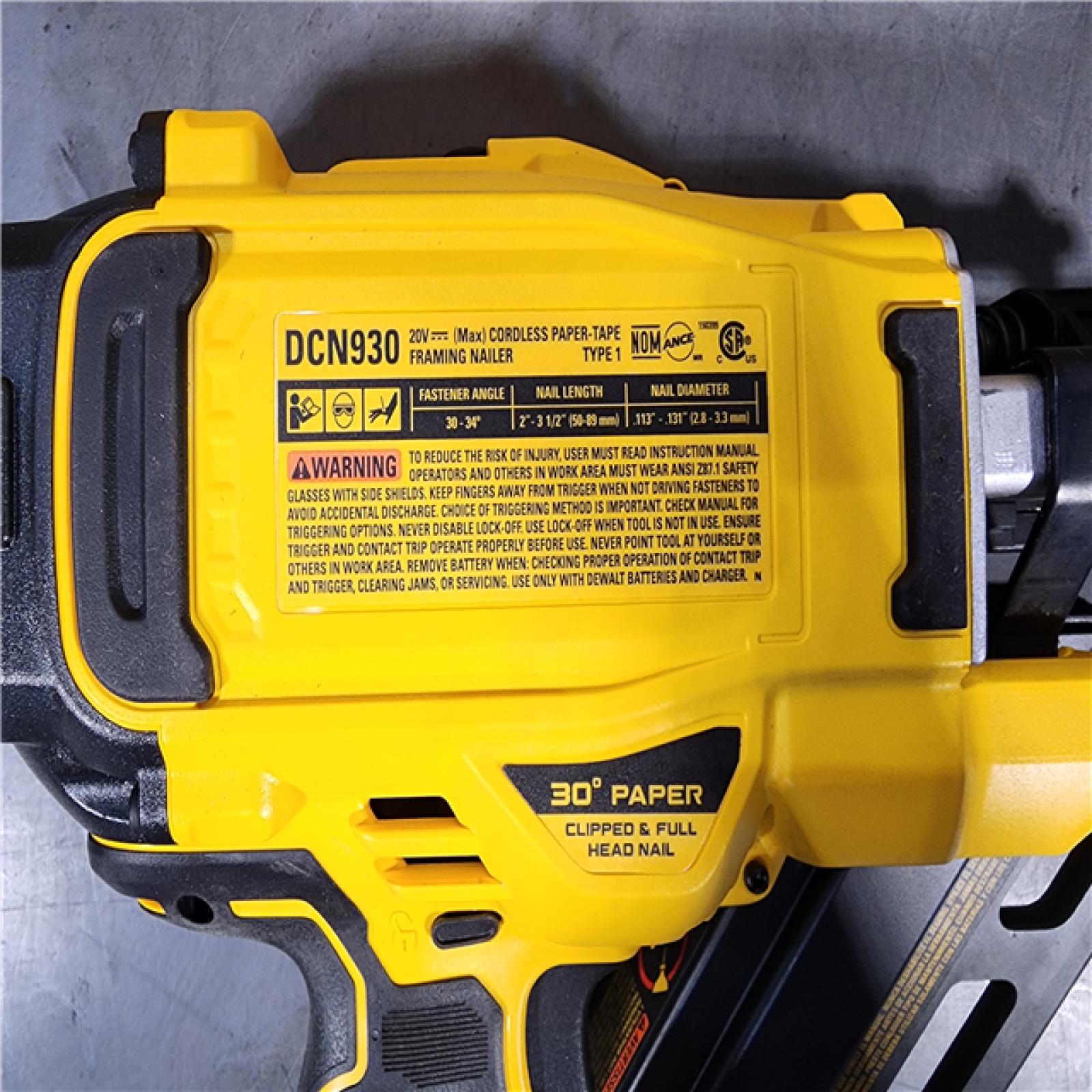 HOUSTON LOCATION - AS-IS DEWALT 20-Volt 30Â° Cordless Framing Nailer (Tool-Only)