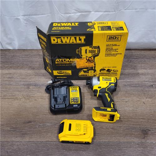 AS-IS DEWALT ATOMIC 20V MAX* Brushless Cordless Compact 1/4 in. Impact Driver Kit