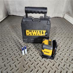 HOUSTON LOCATION - AS-IS DEWALT 55 ft. Green Self-Leveling Cross Line Laser Level with (2) AA Batteries & Case