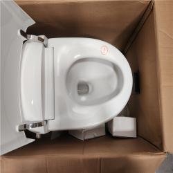 Phoenix Location Hanikes 1-Piece 1/1.27 GPF High Efficiency Dual Flush Elongated Toilet in White with Heated Seat and Slow-Close, Seat Included