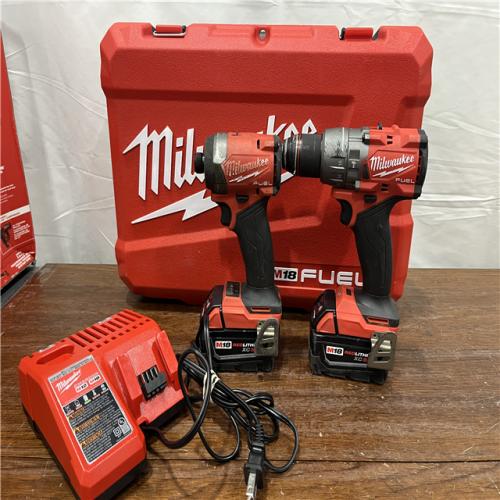 AS-IS Milwaukee M18 FUEL 18V Lithium-Ion Brushless Cordless Hammer Drill and Impact Driver Combo Kit (2-Tool) with 2 Batteries