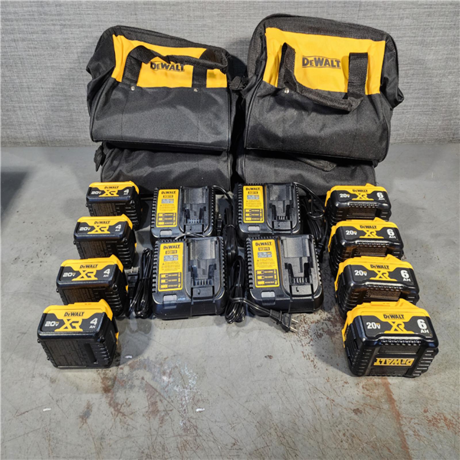 HOUSTON LOCATION - AS-IS (APPEARS LIKE NEW) (4) Dewalt-DCB246CK 20V MAX* Lithium Ion Starter Kit