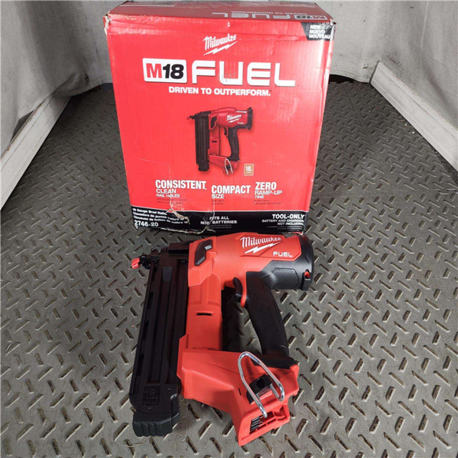 HOUSTON LOCATION - AS-IS (APPEARS LIKE NEW) Milwaukee M18 Fuel 18V Brushless 18-Gauge Brad Nailer 2746-20 (Bare Tool)