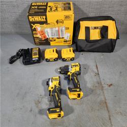 HOUSTON LOCATION - AS-IS (APPEARS LIKE NEW) DEWALT 20V MAX XR Hammer Drill and ATOMIC Impact Driver 2 Tool Cordless Combo Kit with (2) 4.0Ah Batteries, Charger, and Bag