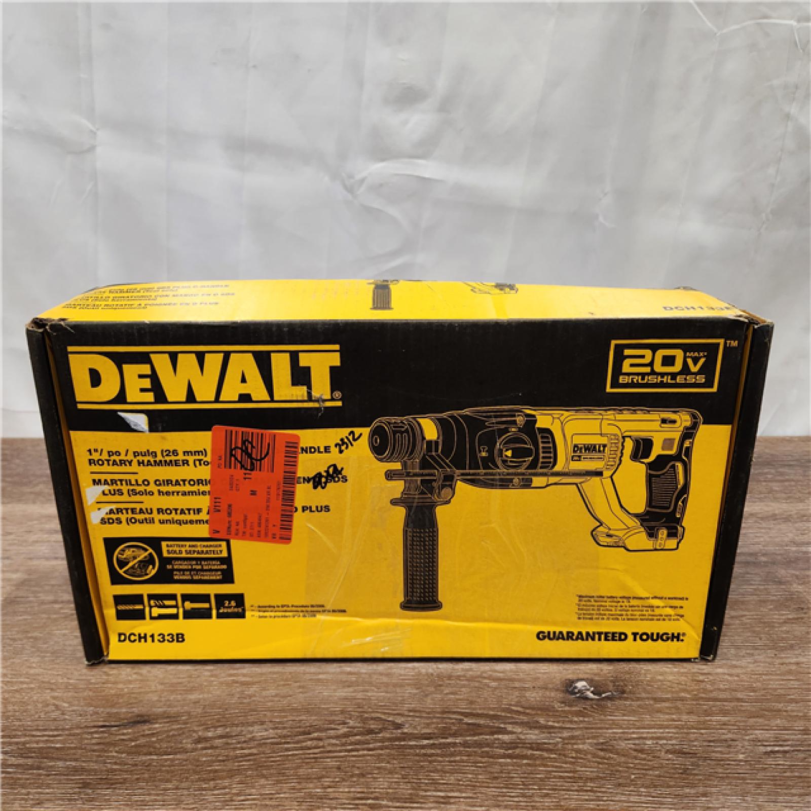 AS-IS DEWALT DCH133B 20V MAX Lithium-Ion Brushless Cordless 1â€ SDS-Plus D-Handle Rotary Hammer (Tool Only)