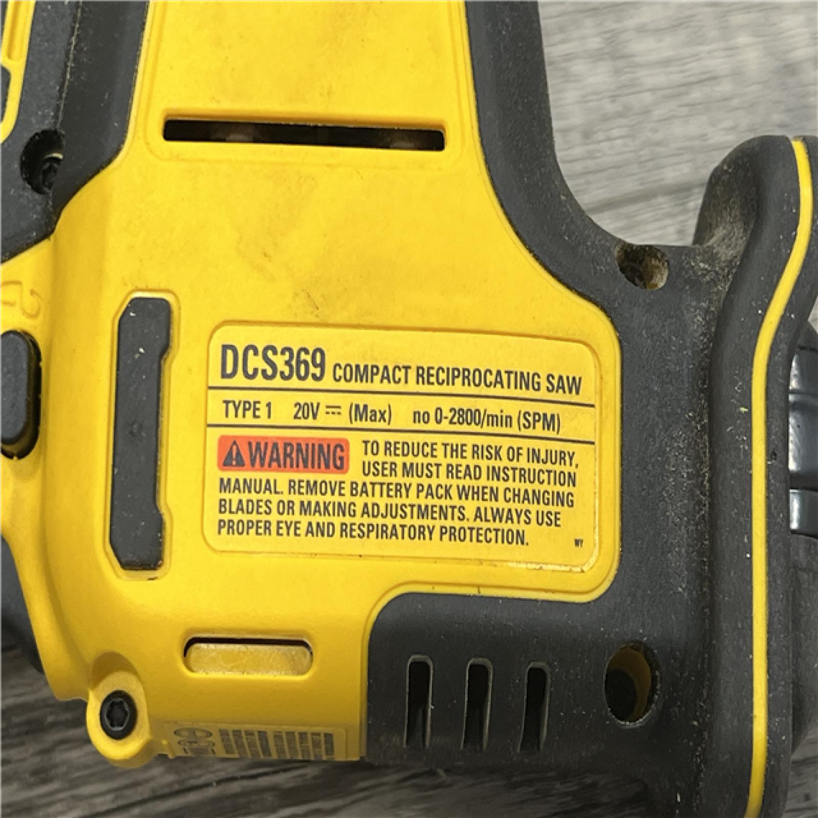 AS-IS Dewalt DCS369B ATOMIC 20V MAX Cordless One-Handed Reciprocating Saw (Tool Only)