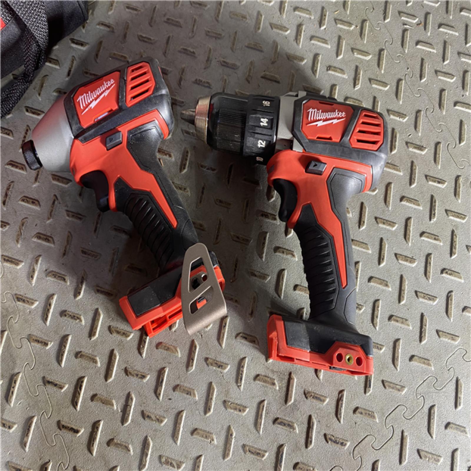 HOUSTON LOCATION -AS-IS Milwaukee M18 18V Cordless Brushed 2 Tool Drill/Driver and Impact Driver Kit