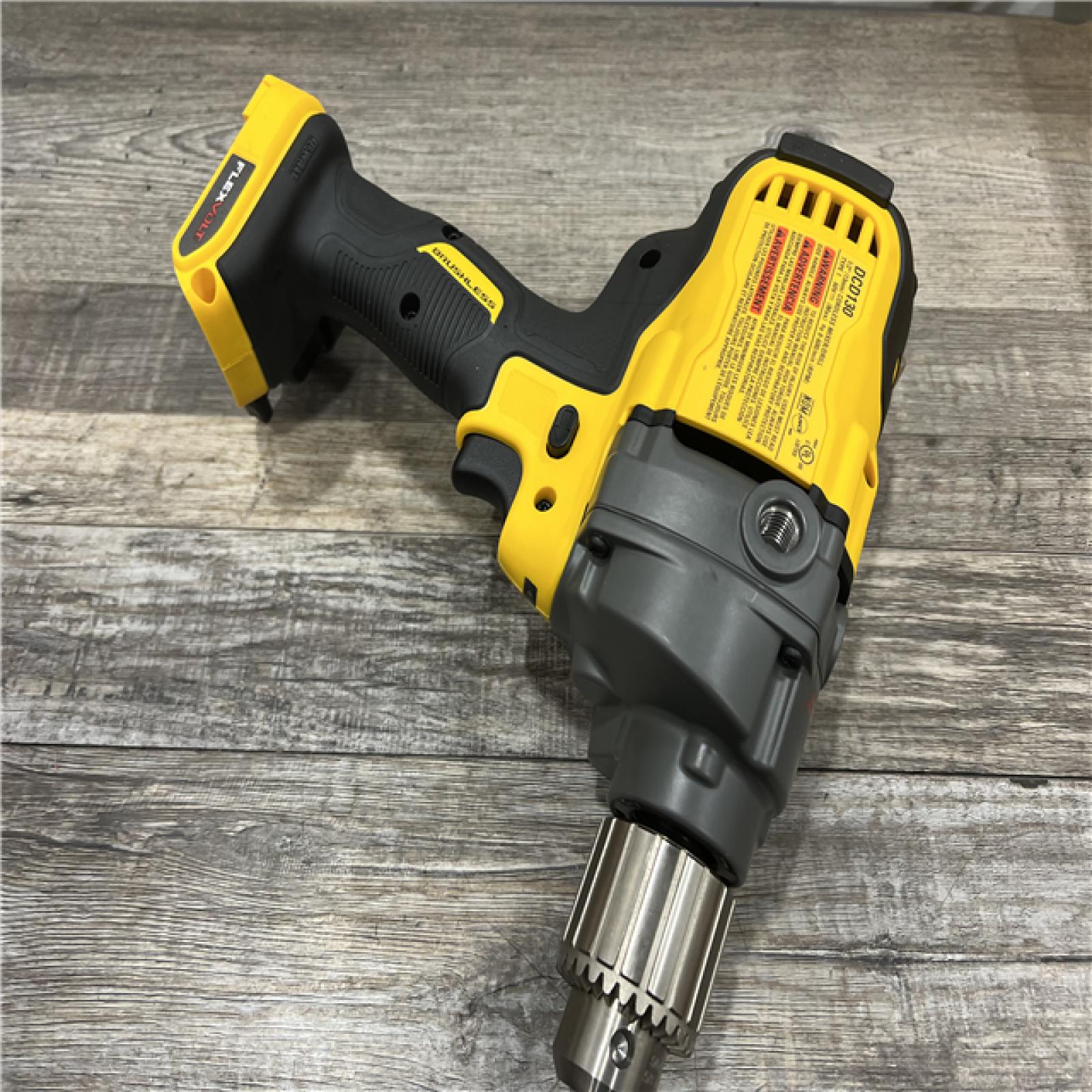 AS-IS DEWALT FLEXVOLT 60V MAX Cordless Brushless 1/2 in. Concrete Mud Mixer/Drill with E-Clutch and (1) FLEXVOLT 6.0Ah Battery