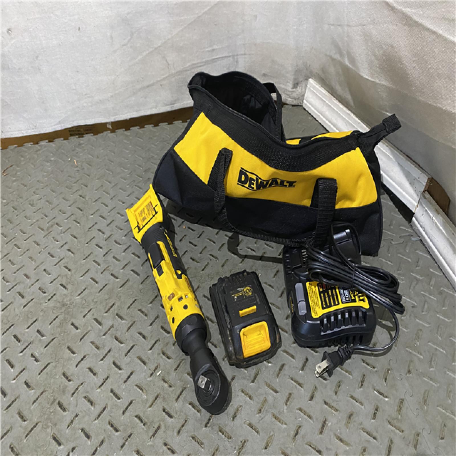 Houston location AS-IS DeWalt DEWALT 20V MAX* XR 3/8  and 1/2  Sealed Head Ratchet Kit with DEWALT POWERSTACK