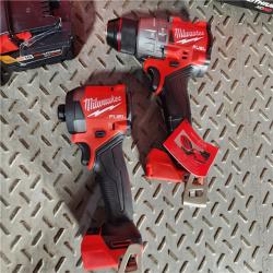 HOUSTON LOCATION - AS-IS (APPEARS LIKE NEW) M18 FUEL 18V Lithium-Ion Brushless Cordless Hammer Drill and Impact Driver Combo Kit (2-Tool) with 2 Batteries