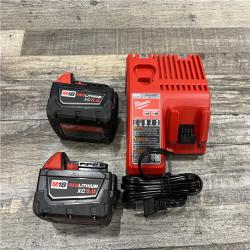 AS-IS MILWAUKEE M18 18-Volt Lithium-Ion XC Starter Kit with Two 5.0Ah Batteries and Charger