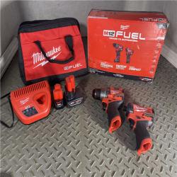 HOUSTON LOCATION - AS-IS Milwaukee 3497-22 12V Brushless Hammer Drill and Impact Driver Combo Kit