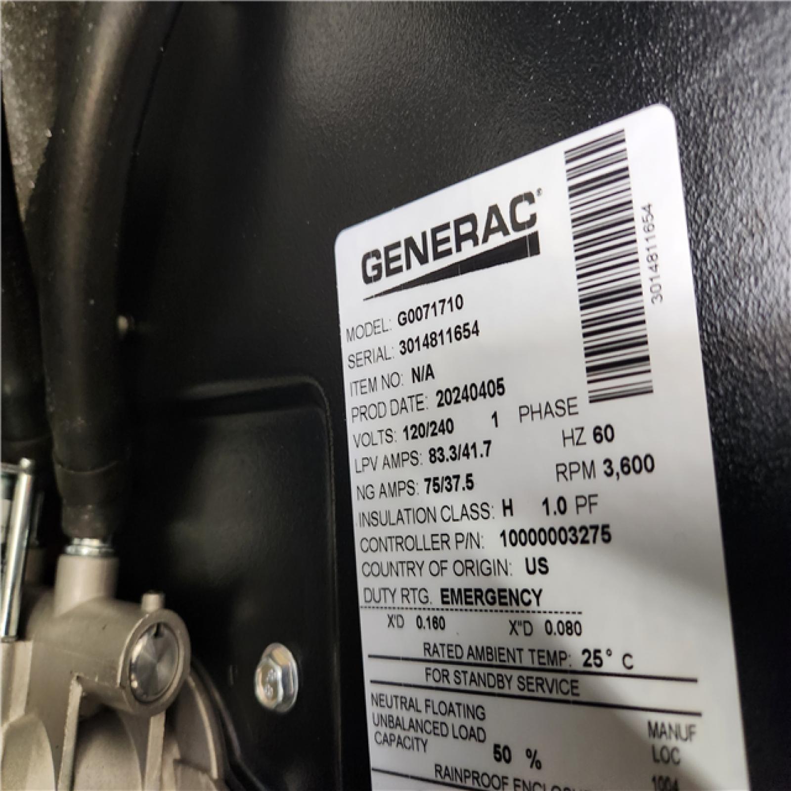 Phoenix Location NEW Generac 7171 10kW Guardian Generator with Wi-Fi