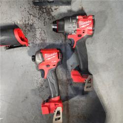 HOUSTON LOCATION - AS-IS MILWAUKEE 4 TOOL COMBO KIT W/ (2) BATTERY & CHARGER